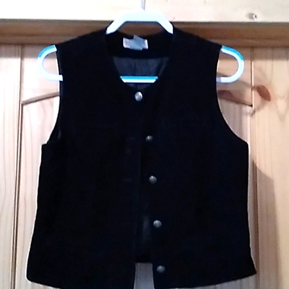Suede Feel Black Vest